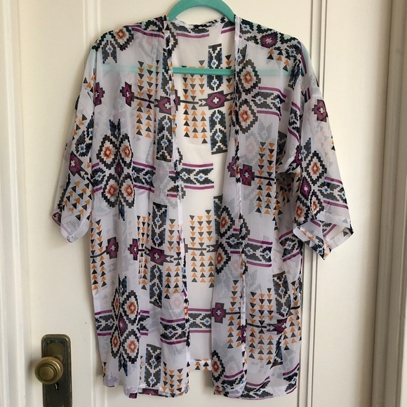 NWT Winged Kimono Duster Shawl Boho Vintage OS - Picture 4 of 7